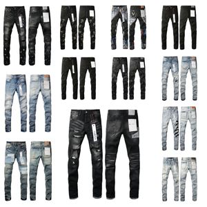 Paarse herenjeans Dsquare Jeans Heren D2 Jean Ksubi Jeans Street Trend Ritsketting True Jeans Decoratie Ripped Rips Stretch Zwart Motocycle Denim jeans true jeans