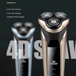 Rasuradora eléctrica para hombre con pantalla de alimentación LED/cabezal lavable/USB de carga rápida Flotating Head Home Shaver portátil de viaje.240420