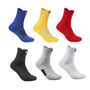 Chaussettes de basket-ball Elite pour hommes Épaississement Absorbeur de chocs Chaussettes de sport en coton Chaussettes de sport en plein air Cyclisme Respirant Chaussettes de badminton