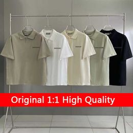 Mens ESSEN T-shirts diseñador hombres polos essentail Tee Letter Doble vía reflectante essentiel camisetas de manga corta estilo high street Top High Quality AAA