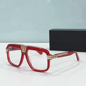 Lunettes de vue pour hommes, monture complète en or rouge, lentille claire, monture optique, monture optique, mode pour hommes, montures de lunettes avec boîte