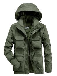 Hommes automne et hiver multifonctionnel coupe-vent imperméable Sports de plein air tout-terrain polyvalent multi-poches veste 240124