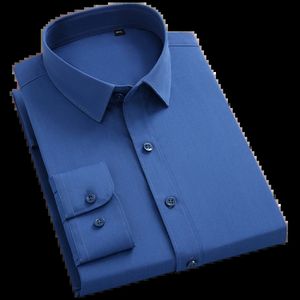Fashion Bamboo Fiber Solite Shirts sans poche manches longues StandardFit Formal Business Office décontracté Shirt 240322