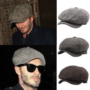 Mens Fashion Berets Adult Hot Sale Cap Newsboy Baker Boy Hat Caplette plate avec 15 couleurs