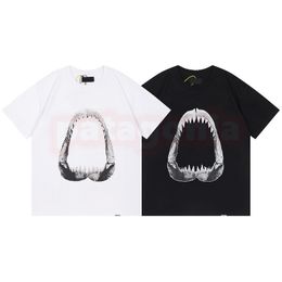 Hommes Marque De Mode D'été T-shirt Designer Femmes Dents De Requin Impression Tees Amoureux Hip Hop Vêtements Taille S-XL