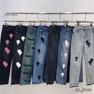 herenmode designer jeans dames designer make oud gewassen chroom rechte broek prints voor dames heren casual lang luxe 840