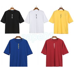 Mode Hommes Cinq Couleurs T-shirts Couples Casual Lâche Lettre Imprimer T-shirts Femmes Manches Courtes Tops Taille S-XL