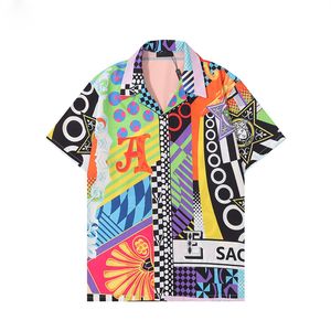 Chemises imprimées Tiger Flower Mens Flower Bouton décontractées à manches courtes Shirts Hawaiian Shirts Summer Beach Designer M-3XL QQW7