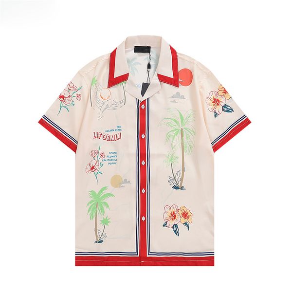 Mens Fashion Flower Tiger Print Shirts Casual Button Down Chemise hawaïenne à manches courtes Costumes Summer Beach Designer Dress Shirts M-3XL qqw1