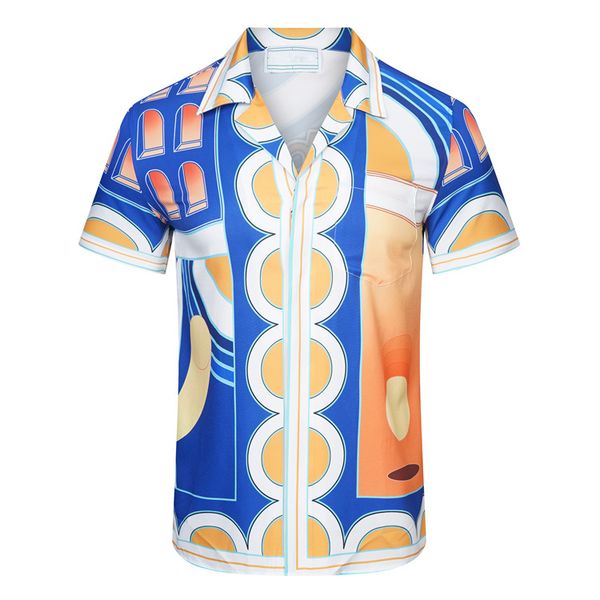 Moda para hombre Flor Estampado de tigre Camisas Casual Botón abajo Manga corta Camisa hawaiana Trajes Verano Playa Diseñador Camisas de vestir M-3XL qqw6