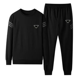 Herenmode Letter Street Groot sweatshirt Luxe broek Tweedelige jas met broek Set Casual katoen Herfst/winter honkbal sportkleding L-8XL