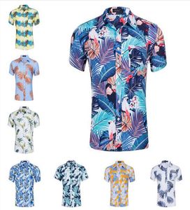 Mentiers de mode pour hommes Tops colorés ananas motif Hawaii Beach Vacation Tshirt Boys Maple Leaf Printing Tees 16 Styles7426685