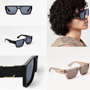 Gafas de sol de moda para hombres Diseñador de alta configuración rectangular anti -UV400 Temperamento al aire libre Gafas de sol con caja Z2086W