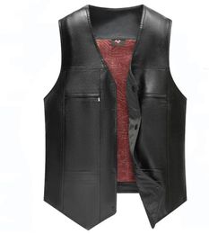 Mens Faux Leather Vest Wedding Welling PU Coats Mens Vest01745136