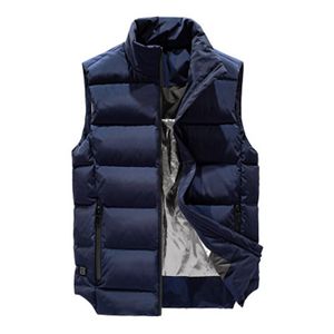 Mens Fever Down Gilets Vestes Tendance De La Mode Sans Manches Cardigan Fermeture Éclair Garder Au Chaud Survêtement Designer Mâle Hiver Casual Blanc Duvet De Canard Gilets