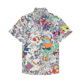Camisas con estampado de tigre de flores para hombre Camisa hawaiana de manga corta con botones casuales Trajes Camisas de vestir de diseñador de playa de verano Ocio junto al mar 3xl