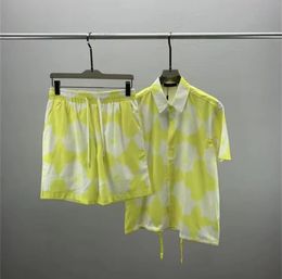 Camisas con estampado de tigre de flores para hombre Camisa hawaiana de manga corta con botones casuales Trajes Camisas de vestir de diseñador de playa de verano M-3XL QW13