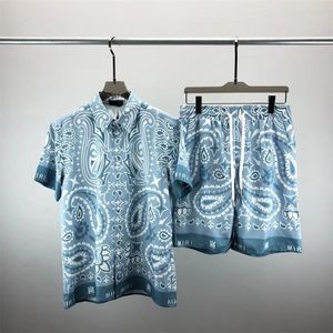 Camisas de estampado de tigre para hombre Flower Botón informal de manga corta Suites de camisa hawaiana Summer Beach Designer Camisetas M-3xl Qw31