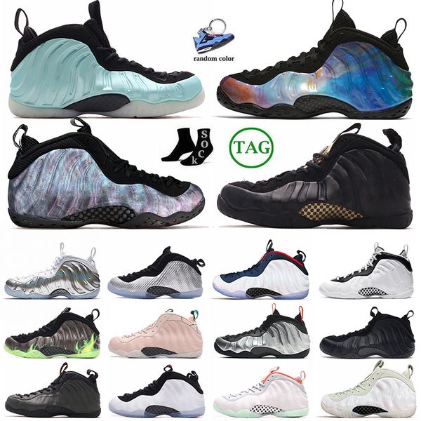 Hommes Foam One Basketball Chaussures Penny Hardaway Posite Abalone Pure Platinum Anthracite Island Shattered Backboard Jumpman Hommes Baskets Sport Baskets