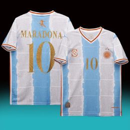 Herenvoetbal Shirts Soccer Jersey Maradona Man Kleding Kleding Maillot de Foot FusSbal Trikot Uniform Futbol Y240321