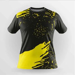 Uniformes de Football pour hommes, t-shirts à séchage rapide, t-shirt imprimé de Badminton, vêtements respirants de Tennis de Table, 240318