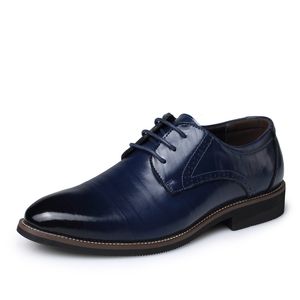 Heren formele schoenen lederen blauw pak schoenen mannen trouwjurk 2019 zwarte Oxford schoenen voor mannen Zapatos Italianos Hombre Sapatos Sociais