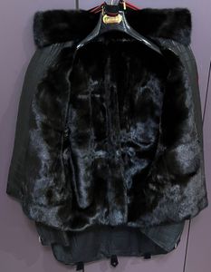 Heren bont lagen winter zilli zwart krokodil lederen jas jas