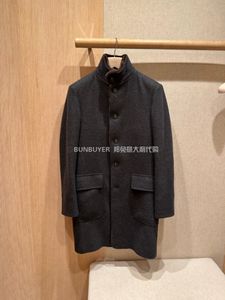 Abrigo de cachemira tejido de piel de castor loro de invierno para hombre gris negro azul piana