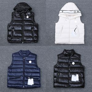 Hommes Gilet Designer Femmes Emblème Brodé Col Debout Gilet À Capuchon Couple Épaissi Chaud Sans Manches Puffer Veste Gilet Débardeur Taille 1/2/3/4/5