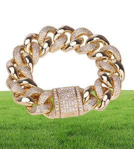 Heren Gold Armbanden Luxe Designer Iced Out Bracelet Hip Hop Jewelry Bling Diamond Cuban Link Charme Bangle Fashion Style New4843978