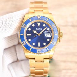Heren Gold Watch AAA Automatisch mechanisch keramisch waterdichte aanwijzer kalender display stalen armbandontwerp Montre de luxe U1 Men horloges Sub Rol luxe polshorloge