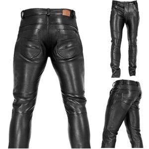 Mens goth steampunk pu en cuir pant noir moto rock rock rock rock pantalon legging plus taille 240419