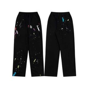 Hommes Graffiti Pantalons Designer Galeries Depts Multi Panel Flared Femmes Sports Lâche High Street Pantalon de survêtement décontracté Pantalon Vintage GB