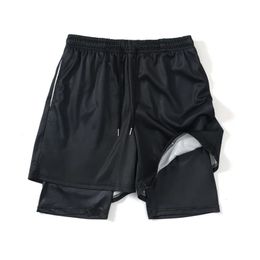 Pantanos cortos de gimnasio fitness rápido malla seca 2 in1 rendimiento de doble capa compresión deportes pantalones cortos que corren verano 240415