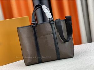 Bolso para hombre Maletines de diseño de lujo Bolsos para computadora portátil de cuero genuino Semana - Bolsos de negocios para viajes de fin de semana Bolso para documentos para hombres Bolso de hombro para mujer M45734