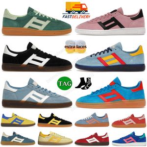 Hommes handball spezial Designer chaussures occasionnelles hommes hommes femmes plate-forme basse marine écarlate aluminium noyau noir écarlalet gum clair rose arctique clair