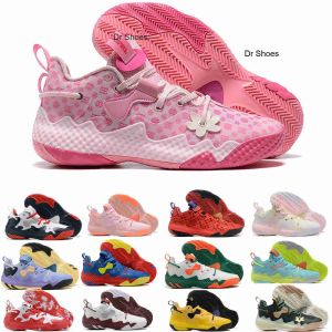 Mens Hardens Vol.6 VI Chaussures de basket-ball Vol.6 Fluorescent rose noire CNY Flame Red Sneakers Sneakers Men 6S Trainers Sports