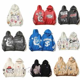 Mens Hellstar Hoodies Moletons High Street Fleece Com Capuz Harajuku Stranger Things Oversize Perder Moletons Soltos Shorts Hip Hop Hall Hell Star RLN5