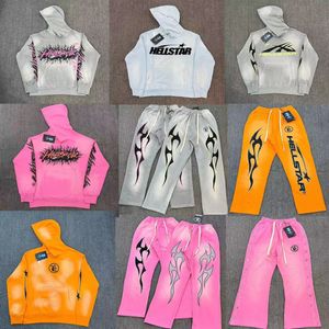 Heren Hellstar Hoodies Sweatshirts pullover Hell Star Hooded lange mouw broek tracksuit tracksuit casual jogger broek high street ins retro oude us s-xl tee