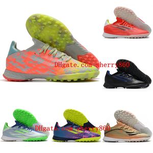 Mens High Enkle Soccer Shoes X SpeedFlow.1 TF Cleats Firm Counter Trainers Turf Football Boots