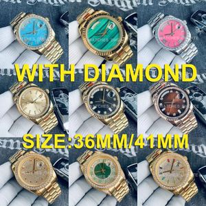 Herenhoge kwaliteit Designer Daydate 36-41 mm Mechanische automatische diamantrol horloge voor man horloges