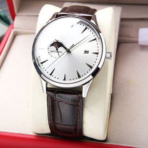 Montre mécanique automatique de haute qualité pour hommes, 39mm, ultra-mince, phase de lune, Top 8217, mouvement mécanique