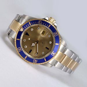 Heren Hoogwaardig horloge Designer Diamond Watch Golden Dial 40mm Designer Man Kijk Classic Watch Yellow Gold Watch Two Tone Watch Designer Menwatch Luxe horloge