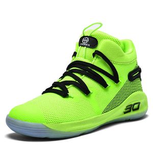 Zapatillas de baloncesto de alta calidad para hombre, zapatillas de deporte verdes, negras, blancas y doradas, zapatillas de entrenamiento deportivo para mujer para jóvenes