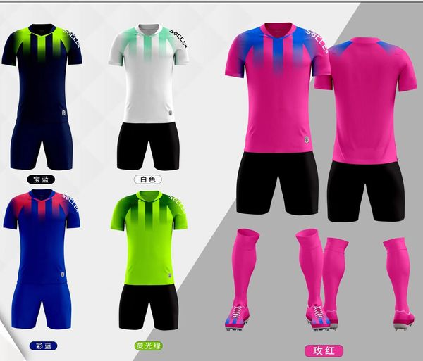 Maillots de football professionnels de haute qualité pour hommes Costume de sport pour enfants Ensemble de bricolage personnalisé Uniformes de match d'entraînement de l'équipe de football 240228