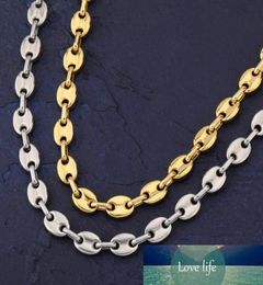 Collar de cadena con botones de Hip Hop para hombre, joyería de cadena de granos de café, 8mm, 18 pulgadas, 22 pulgadas, eslabón de oro para hombres y mujeres, collar llamativo, regalo 3612722