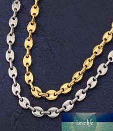 Collar de cadena con botones de Hip Hop para hombre, cadena de granos de café, joyería de 8mm, 18 pulgadas, 22 pulgadas, eslabón de oro para hombres y mujeres, collar llamativo, regalo 8517445