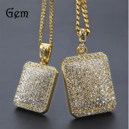 Herren Hip Hop Goldkette Modeschmuck voller Strass Anhänger Halsketten Gold gefüllt Hiphop Sternzeichen Schmuck Männer kubanische Kette Neckla247p