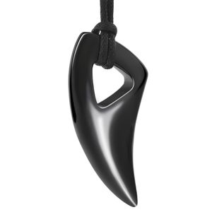 Hoornvorm Spike hanger ketting heren hiphop 316L roestvrij staal coole mannen sieraden met vriendschap touwketen