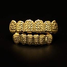 Mens Hip Hop Sieraden 14K Vergulde Tanden Grillzs Set Europese en Amerikaanse tanden tandgrills